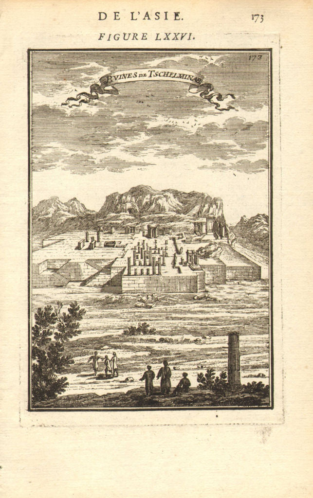 PERSIA (IRAN). Ruines de Chehel Minar (Takht-e Jamshid). Ruins. MALLET 1683